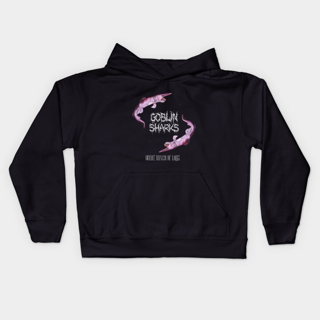 Goblin Sharks Kids Hoodie by Jack of All Graves